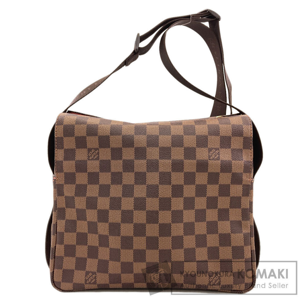 Louis Vuitton Damier Naviglio Shoulder Canvas Bag Brown
